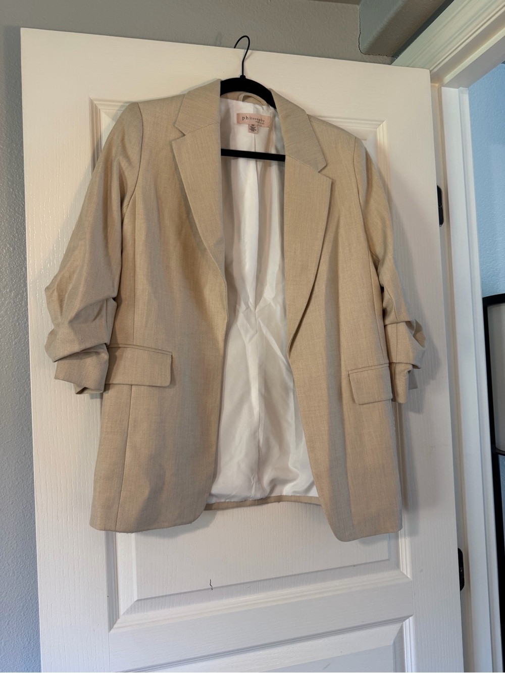 Philosophy Beige Tailored Blazer